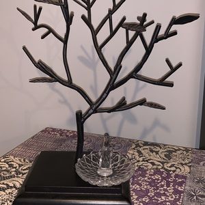 Crystal ring and earring holder